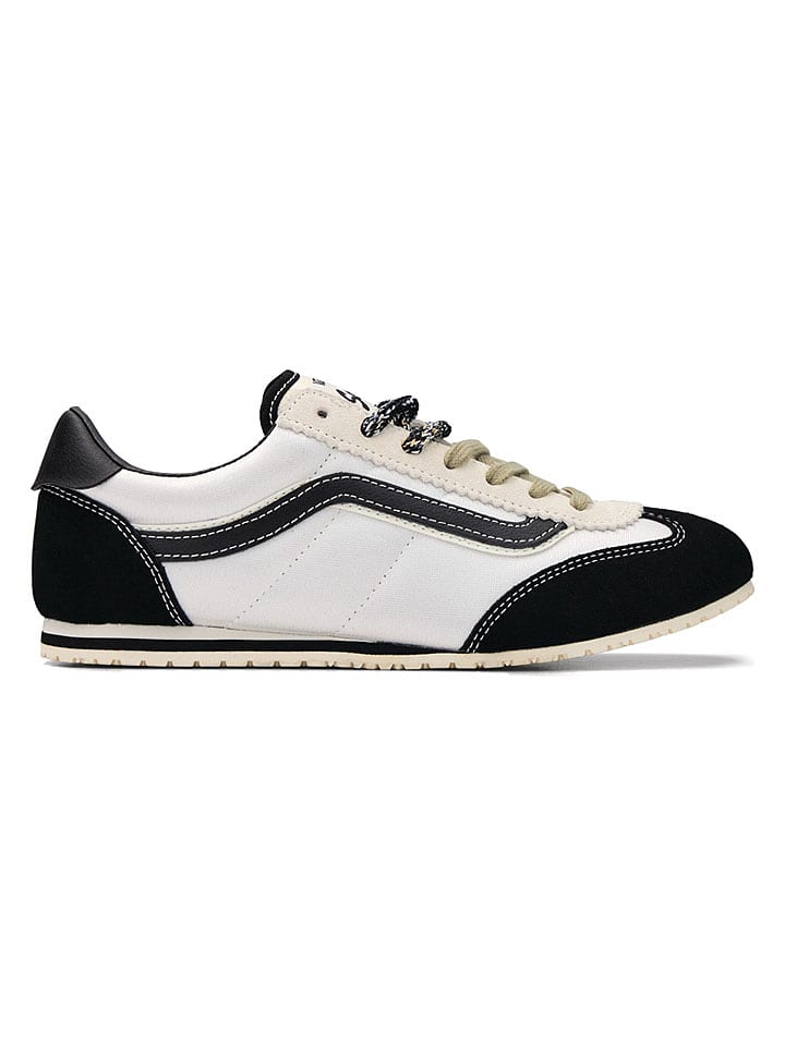 Vans Leder-Sneakers "Super Lowpro" in Weiß/ Schwarz - 36