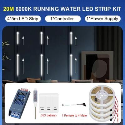 Uplift Picks WS2811 Chasing LED Strip Light With Flowing White Effects 20 M (6000k) 360 Leds 24 V