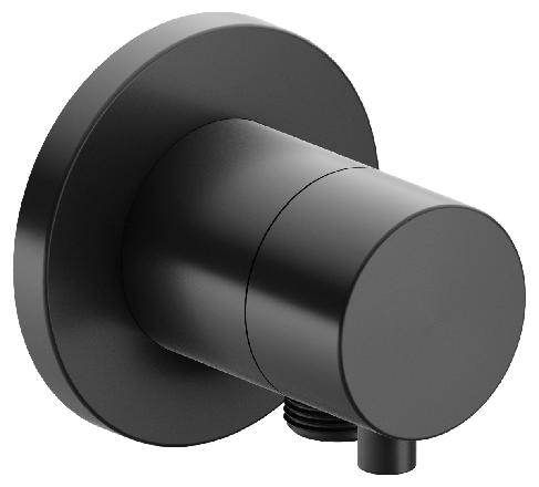 Keuco Absperrventil IXMO DN 15, UP, mit Griff IXMO Comfort Rosette rund schwarzchrom gebürstet 59541131101