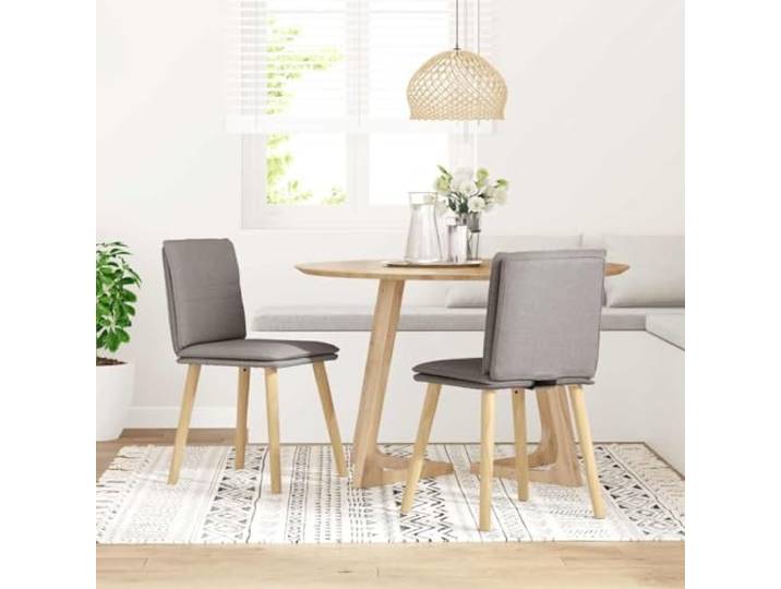 Xolmizyn 2 Esszimmerstühle, Küchenstühle mit Lehne & Gummibaumholz-Beinen Ergonomische Sitzschale, Atmungsaktives Polyester-Gewebe, Stabiles Massivholz