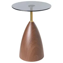 BEISTELLTISCH Sicherheitsglas Braun/Schwarz Wallis