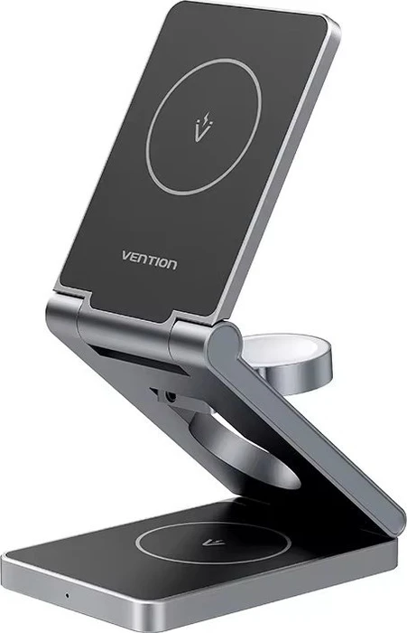 Vention 3in1 Wireless Folding MagCharger, Space Grey