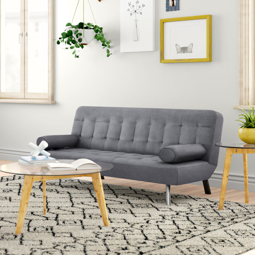 Zipcode Design Simeon 3 Seater Sleeper Sofa Medium Grey 78cm H X 180cm W X 90cm D