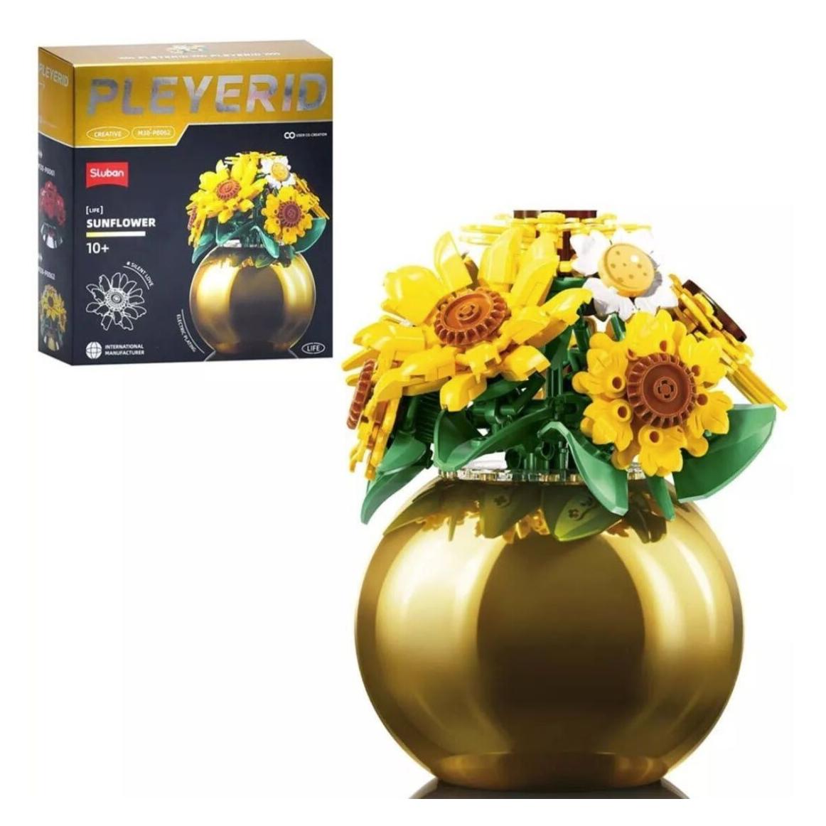 Sluban Pleyerid Blume Sonnenblume 288 St. Klemmbausteine - Bauspielzeug M38-P8062 (M38-P8062)