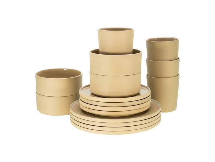 Creatable Kombiservice, Sand, Keramik, 16-teilig, 500 ml, Essen & Trinken, Geschirr, Geschirr-Sets, Kombiservice
