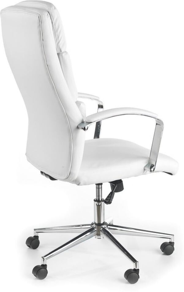 MSO Fauteuil de bureau en simili cuir blanc Blanc 67x110x65cm