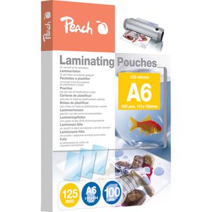Peach Laminierfolien PP525-04 DIN A6, 125 mic, glänzend, 100 Stück