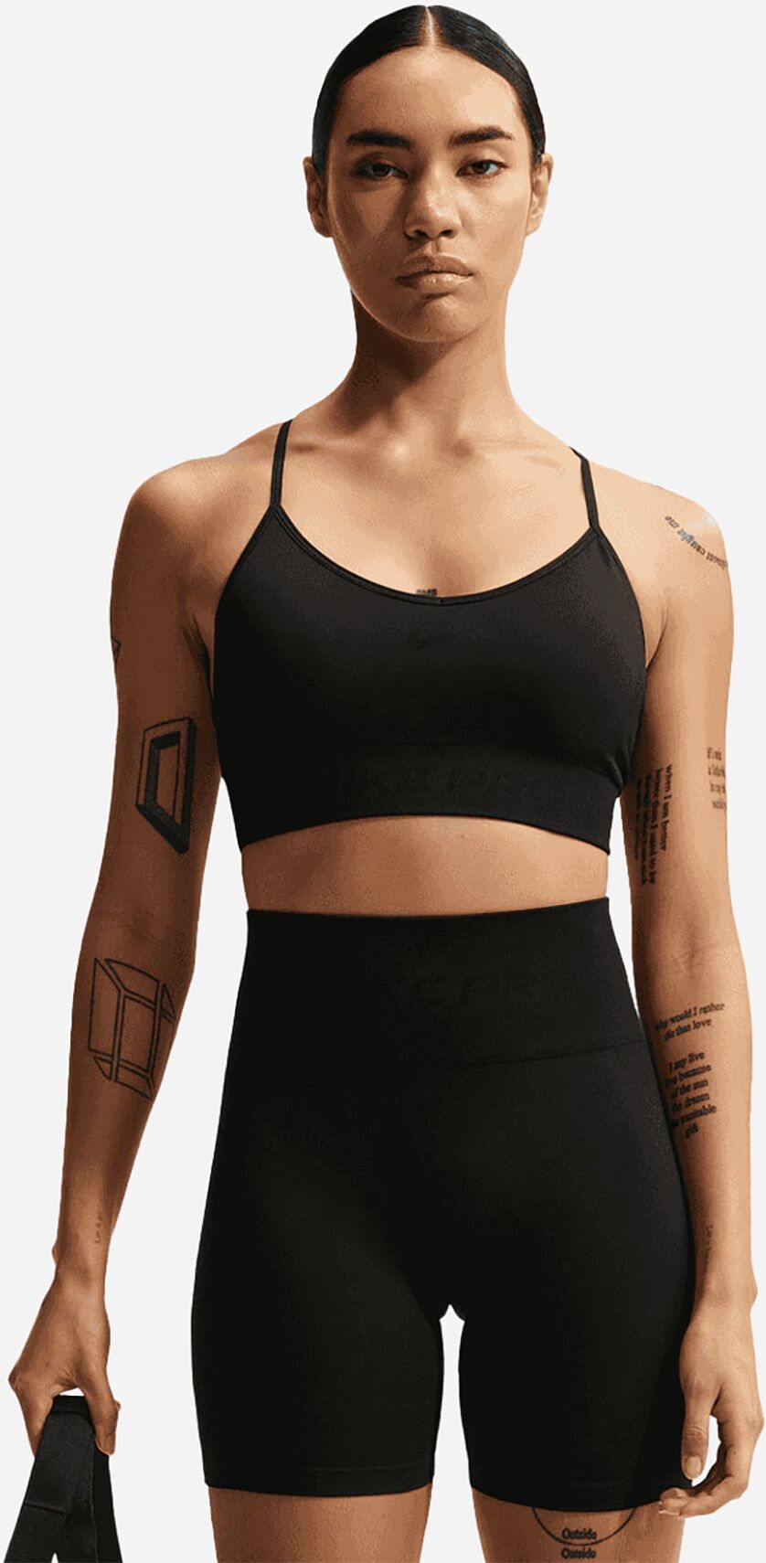 Nike Seamless Ls Pro W - Bra Training - Donna - Nero S