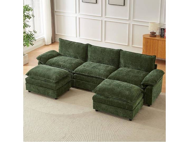 JIEXI Canapé convertible canapés et divans canapé d'angle modulable 288 x 132 cm