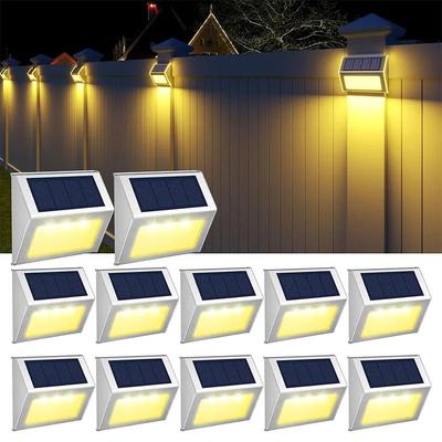 Uplift Picks Solar Deck Fence Lights Brighten Pools Gardens Patios Without Outdoor Wiring warm (12 Pcs)