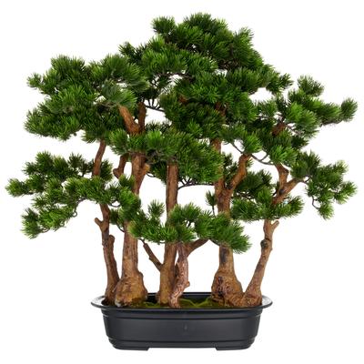 Kunstbonsai CREATIV GREEN "Bonsai Kiefer", grün, B:60cm H:60cm, Kunststoff, Kunstpflanzen, mit detailgetreuer Gestaltung