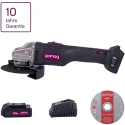 Gomag Akku Winkelschleifer GO-WS125 20V Ø125mm Starterkit Trennscheiben Set