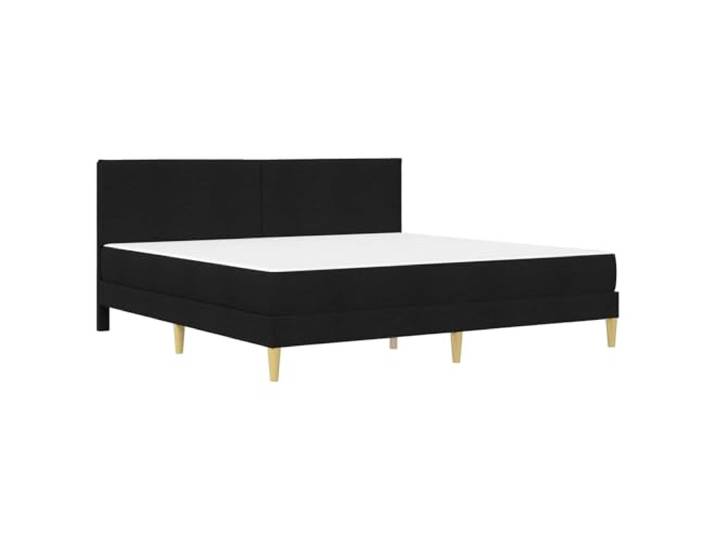 KTHLBRH Doppelbett 180 x 200 cm mit schwarzer Matratze Gepolstertes Kopfteil, Lattenrost, Unterbettkommode, weicher Stoff