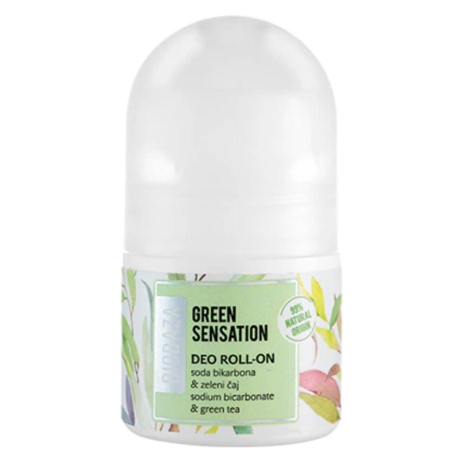 Biobaza Green Sensation, alkoholfrei, erfrischend, grüner Deodorant-Roll-On, für Frauen, 20 ml (Roll-on, 20 ml) (74847684)