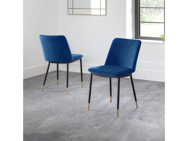 Julian Bowen Delaunay Esszimmerstuhl, 2 Stück, blau