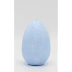 Glamour Glitter Eikerzen Hellblau 90 x Ø 60 mm, 6 Stück