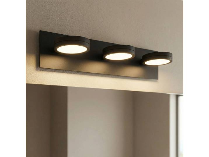 LIGHTME Wandleuchte Aqua, schwarz, für Badezimmer, Metall, Modern