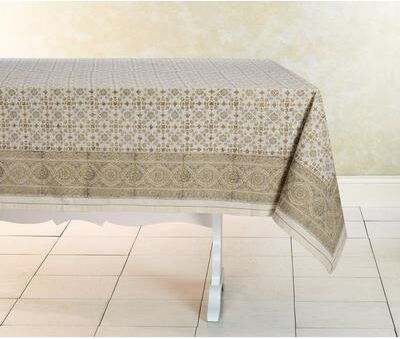 LILY Tablecloth   Handmade   100% Cotton   Artisan-Made   Hand Block Printed   Fair Trade   by Sustainable Threads - 60*90