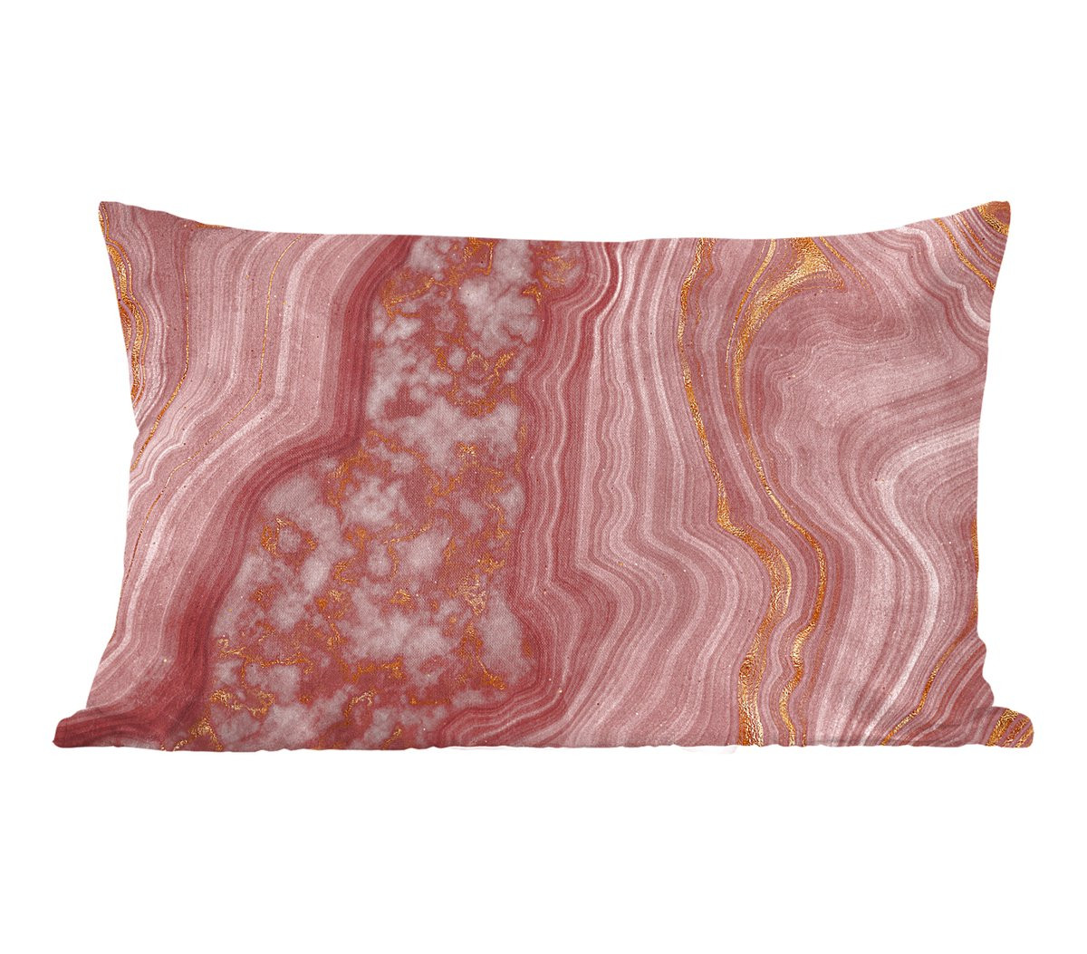 PillowMonkey Sierenkussen Agaat Abstract - Roségoud - 60 x 40 cm