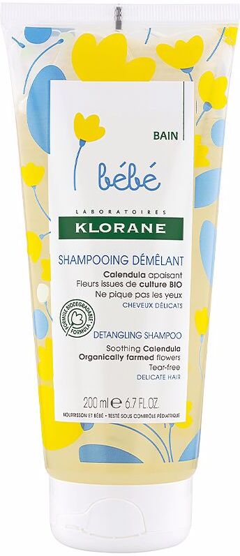 Klorane Bébé shampooing démêlant calmant 200 ml