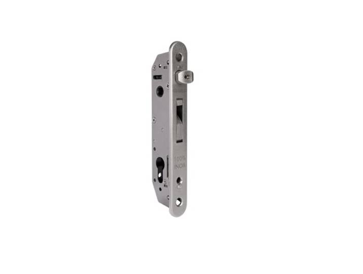 Locinox – Serrure À Encastrer Pour Portail – Acier Inoxydable – Pêne Demi-tour Réversible Réglable – Entraxe 92mm – Compatible Profils Carrés 40-60mm