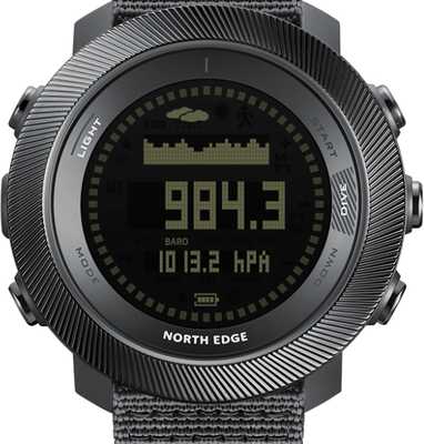 Multisell Products Hub Men's Digital Dive Watch With Altimeter, Barometer, Compass & Waterproof black