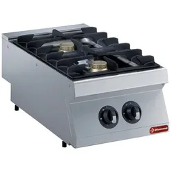 Gasherd, 2 Brenner, 2x 5,5 kW -TOP- (G17/2F4T-N)