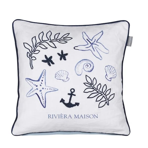 Rivièra Maison Sail Away kussen Blauw 45 x 45 cm