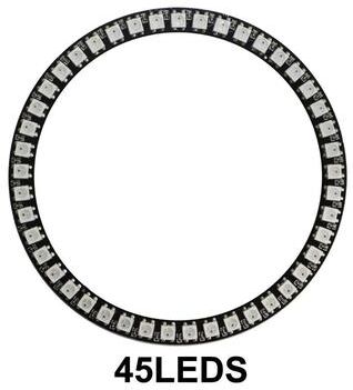 Uplifted Finds WS2812B Addressable RGB LED Pixel Ring Kit 45 Leds Black