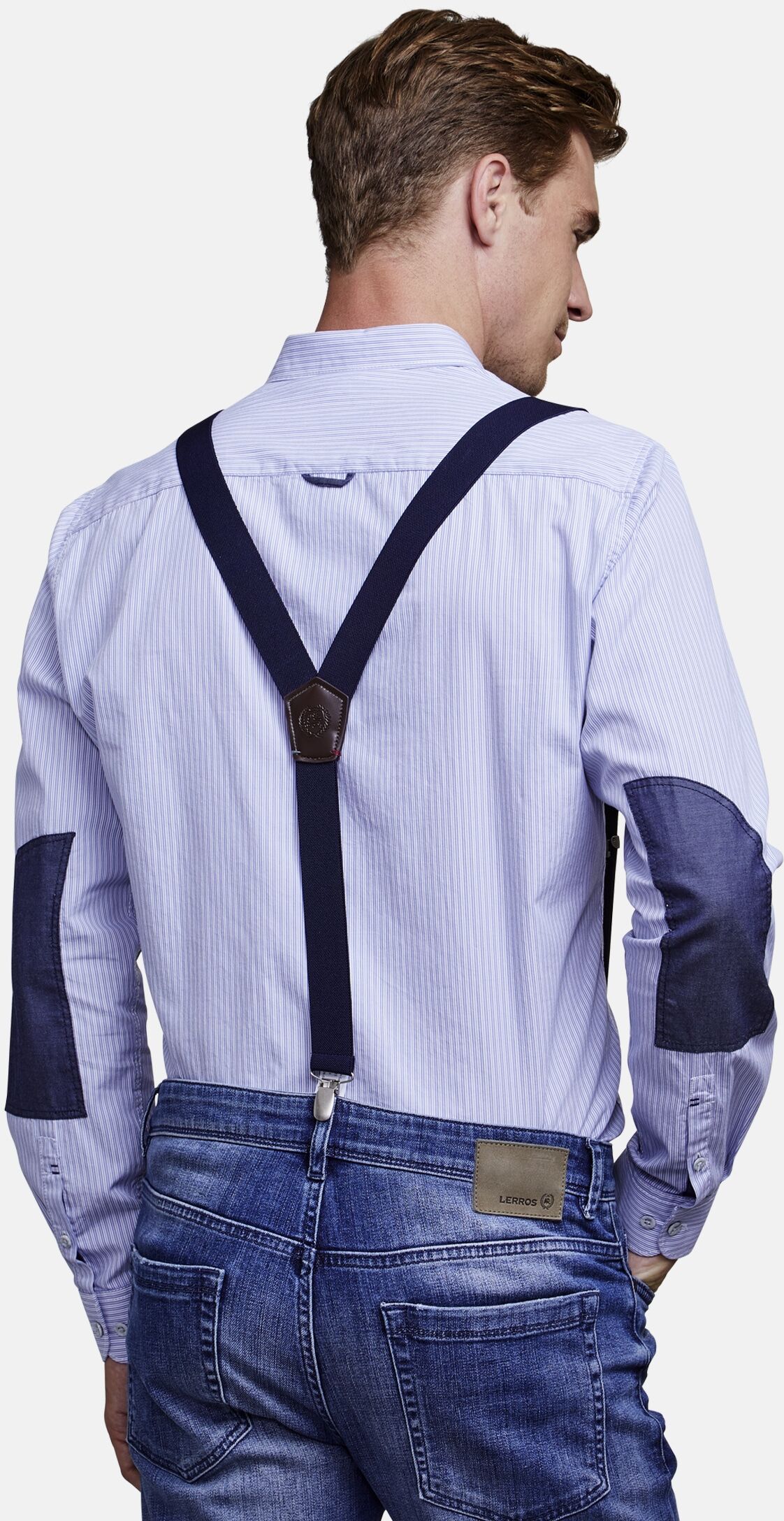 Hosenträger LERROS "Klassische Hosenträger", Herren, Gr. Normalgrößen, blau (navy), 70% Polyester, 30% Elasthan, Hosenträger Hosenträger