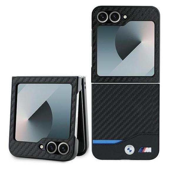 BMW BMHCZF622NBCK Z Flip6 F741 czarny/black hardcase Carbon Blue Line (Samsung Galaxy Z Flip6) (BMW000844-0)