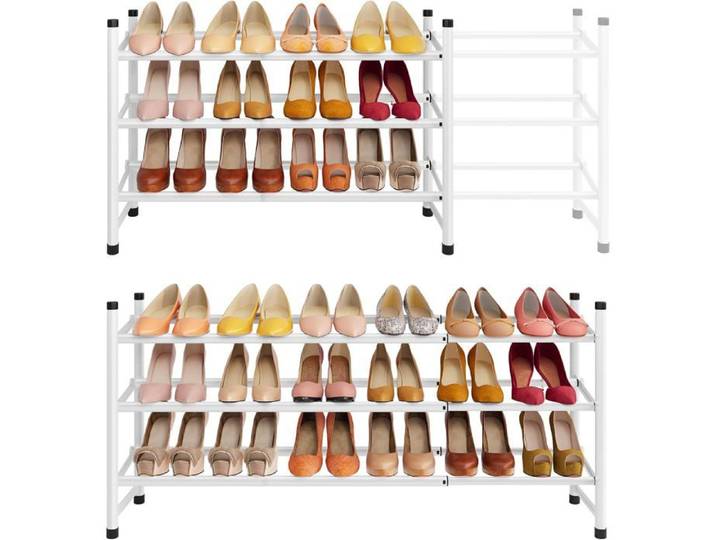 Shoe Rack (White Levels Extendable)