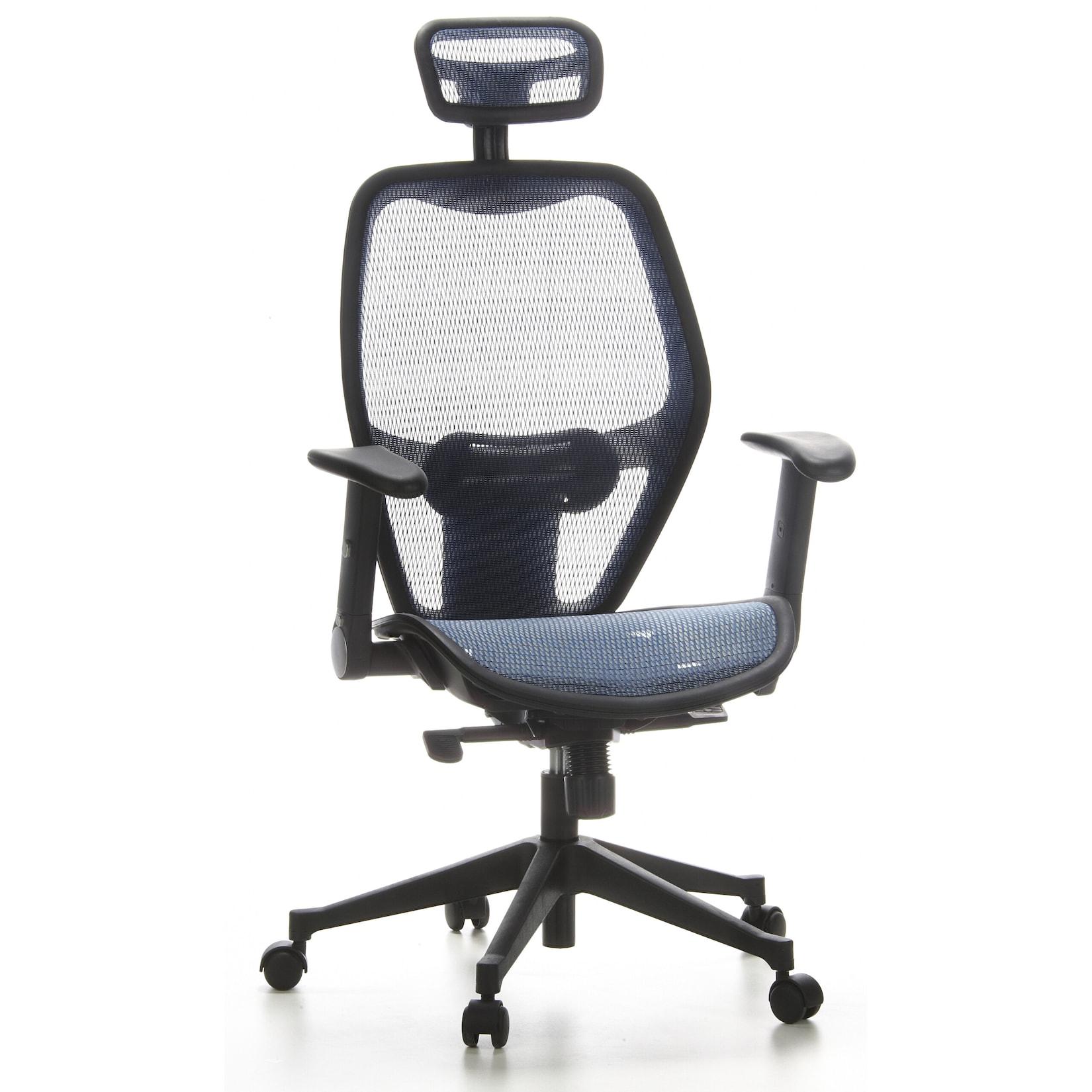 hjh OFFICE Profi Bürostuhl AIR-PORT Netzstoff mit abklappbaren Armlehnen