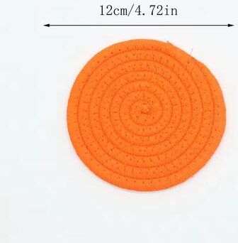 Inspired Living SilkWeave Round Cotton Cup Mat 12 Cm Stylish Tabletop Coaster & Heat Protection Pot Holder l