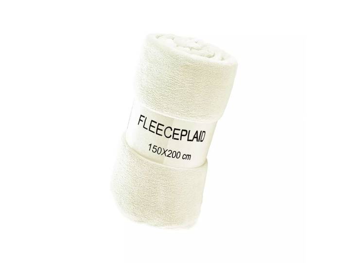 Flair - Fleece Decke, Coral Fleece Decke, 150 x 200 cm, Weiss