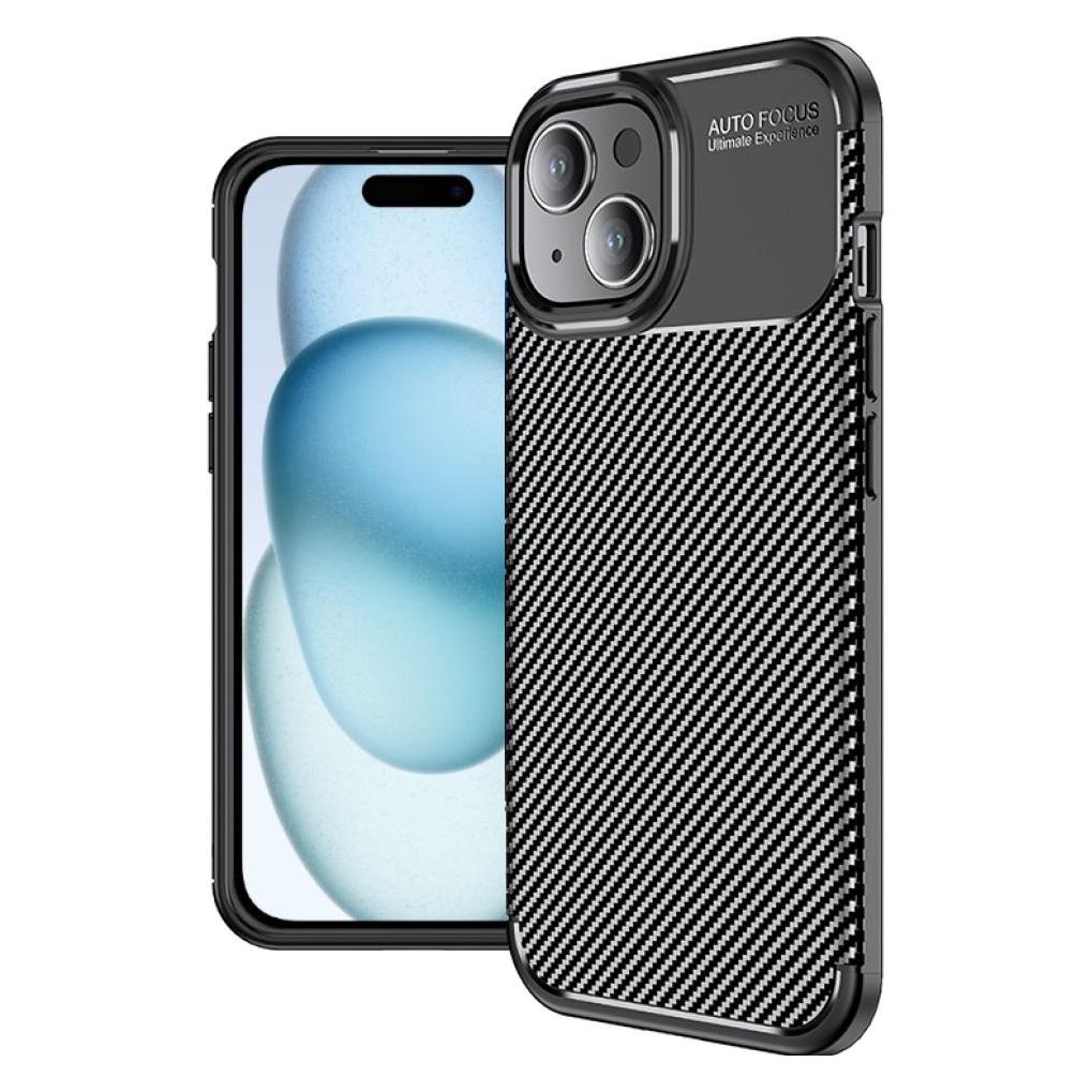 Screenguard Apple iPhone 15 Plus Hülle Carbon Design TPU Case (Apple iPhone 15 Plus) (00032926)