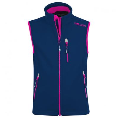 Trollkids - Kid's Trollfjord Vest - Softshellweste Gr 110 blau