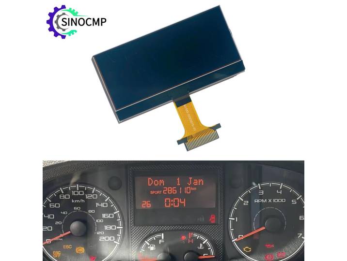 Écran LCD du tableau de bord pour Fiat Ducato 3ème génération Fiat Ducato COG-VLIT1343-02 Version noire Pièces automobiles ﻿