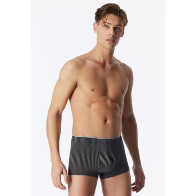 Boxer SCHIESSER "Long Life Soft", Herren, Gr. 10, Single Jersey, weiß (207, graphit), Single Jersey, Obermaterial: 75% Modal, 15% Polyester, 10% Elasthan, körpernah, Unterhosen, ohne Eingriff, in elastischer Single-Jersey Qualität