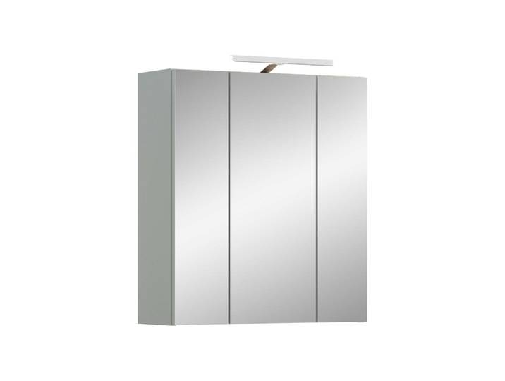 Star Armoir De Salle De Bain Avec Miroir Avec Éclairage 3 Portes Miroir Chêne Décor.