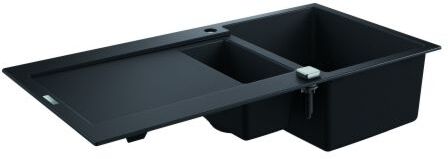 Grohe K500 Komposit-Einbauspüle 31646AP0 1000x500mm, 1,5 Becken mit Abtropffläche, granit schwarz