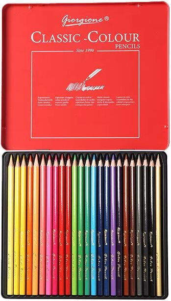 INF Ölfarben-Buntstift-Set – 24 Farben für Künstler und Hobbyzeichner 24 Farben