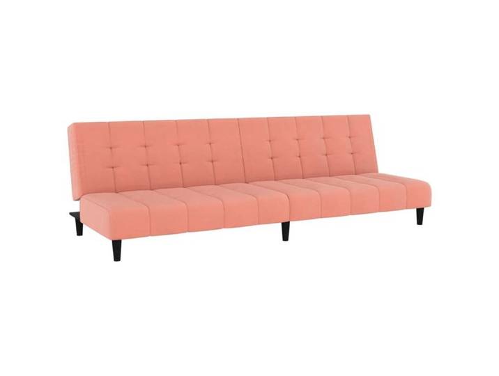 BEAU Canapé-lit à 2 places rose velours SS0000257149
