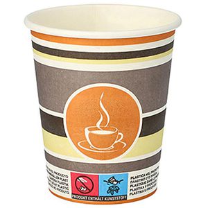 Papstar Trinkbecher 90128 To Go, farbig, Pappe, Einweg, für Heißgetränke, 0,2 l, 50 Stück