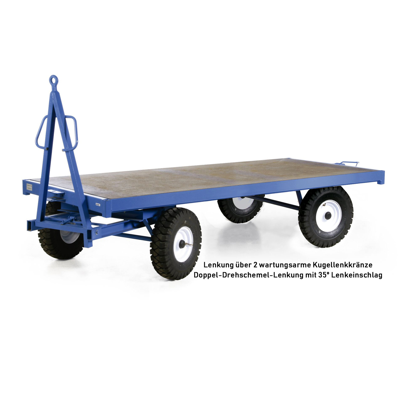 Bako Logistiksysteme Industrie-Anhänger mit 35o Doppel-Drehschemel 2t Traglast Vollgummi 2500x1250mm