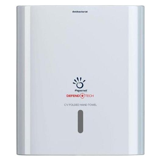 Papernet Antibakterieller Spender für C/V-Falz Falthandtücher mit Defend Tech Technologie (416143)