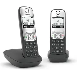 Gigaset A690 Duo (DE-Version), Telefon, Schwarz, Silber