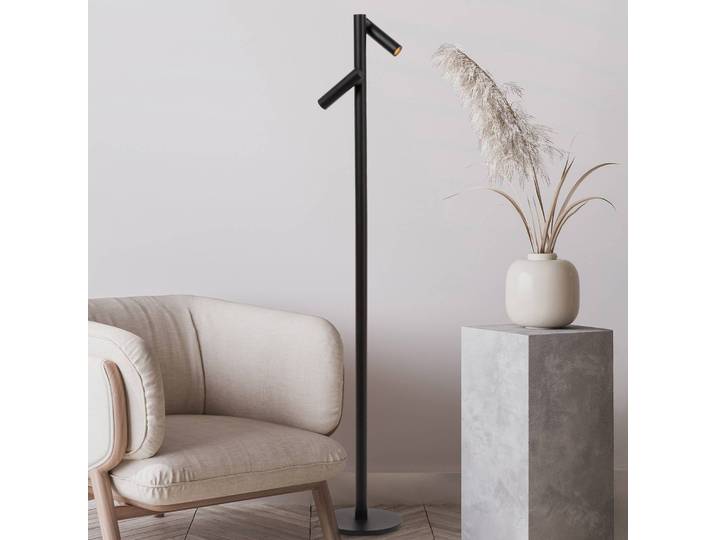 Lucide LED Stehlampe Antrim, dimmbar, schwarz, für Wohn- / Esszimmer, Aluminium, Modern, LED Stehlampe