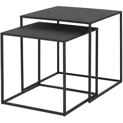 Fera Beistelltische 2er Set black 40x40x40 35x35x35