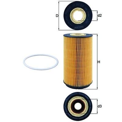 MAHLE Ölfilter ox557d Filtereinsatz 136mm für CUPRA